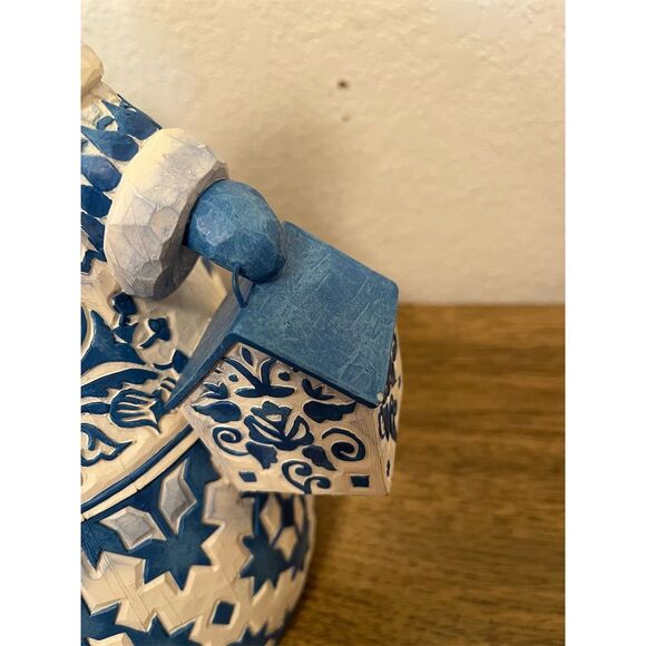 Jim Shore Heartwood Creek Blue Quilt Santa Claus Figurine Christmas Decor - Picture 9 of 10